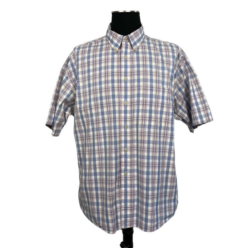 Pendleton 100% Cotton Blue Plaid Casual Button Front Shirt - Men’s XL